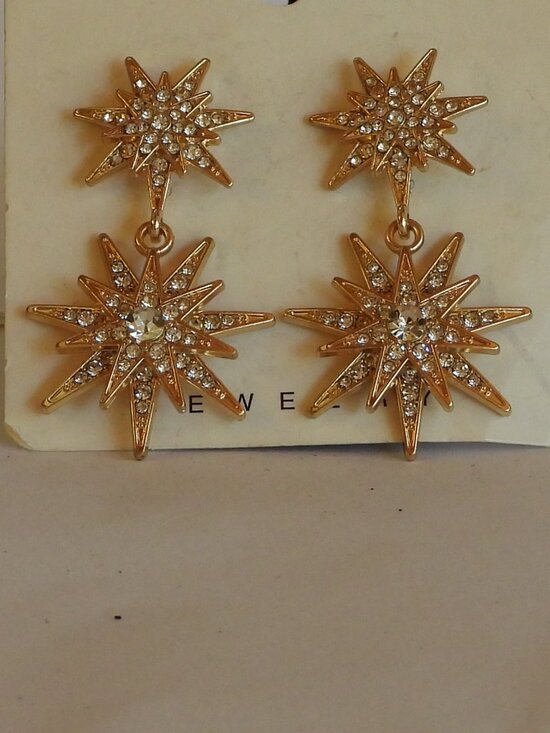 Jewelry - Starburst Rhinestone Earrings